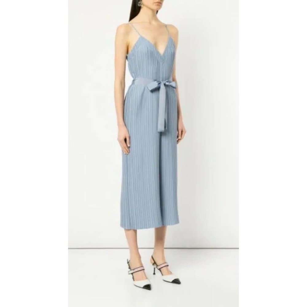 Alice McCall Berry Good Crinkle Wide Leg Jumpsuit powder blue, Size US‎ 2 *Flaw*